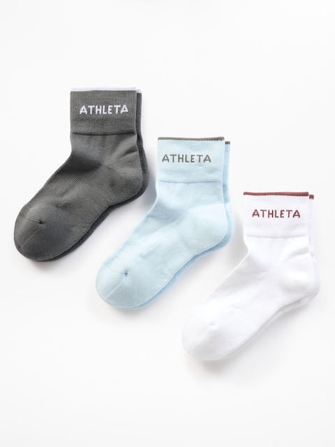 Athleta Everyday Quarter Crew Sock 3-Pack - Multi
