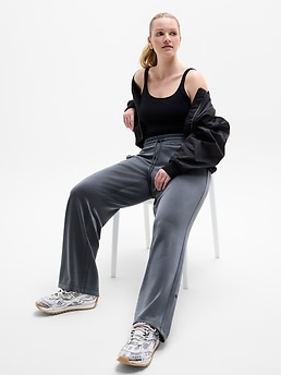 Seasoft Mid Rise Straight Pant - Gray - image 2