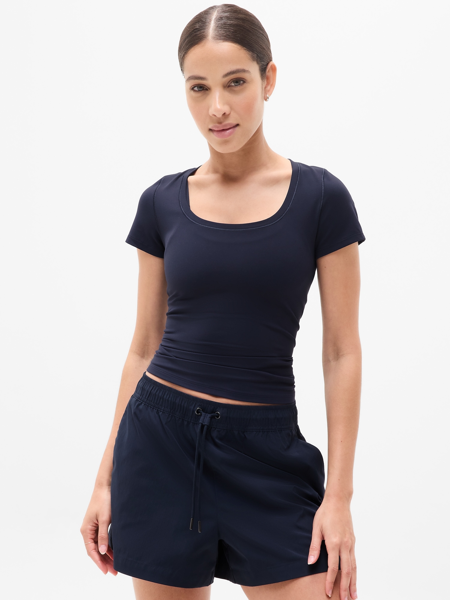 Athleta Transcend Scoop Tee In Blue