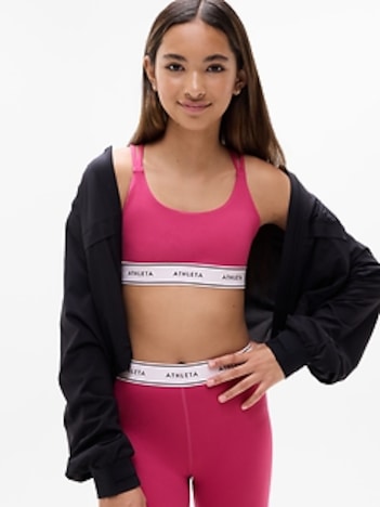 Athleta Girl High Speed Logo Bra