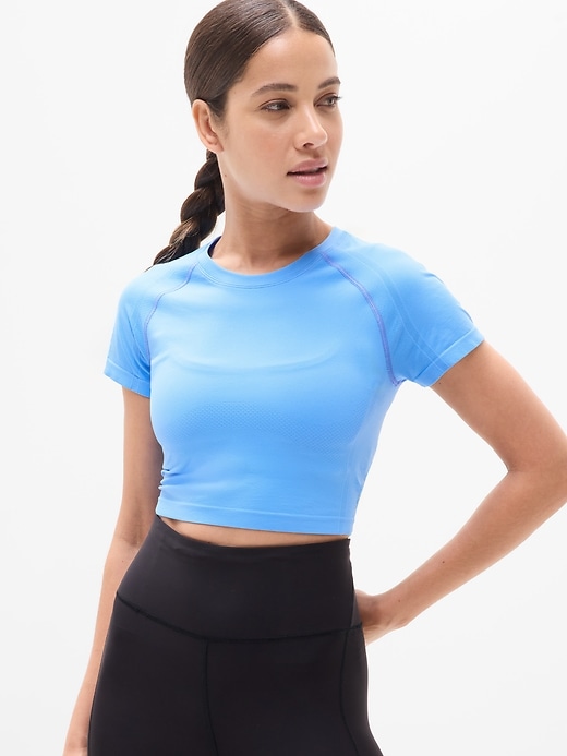 Image number 1 showing, Momentum Seamless Crop Tee 2.0
