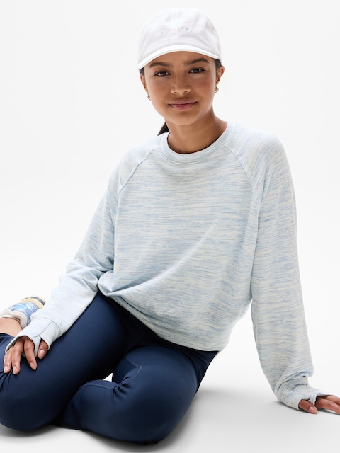 Athleta Girl All Day Crewneck Sweatshirt - Blue
