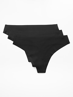 Sleek Form No Show Thong Underwear 3-Pack