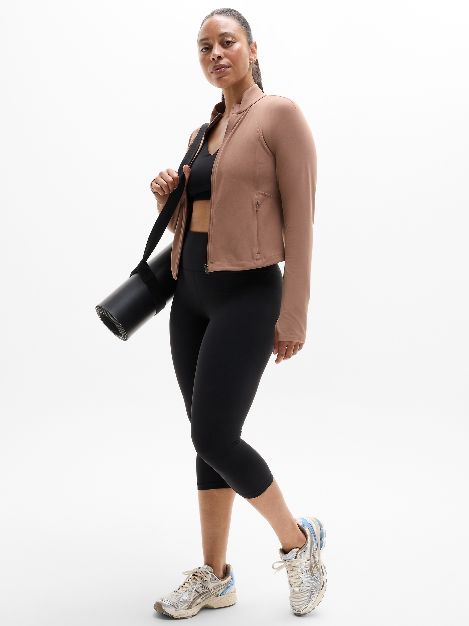 Женская куртка Athleta Salutation Crop, цвет: Каштаново-рыжий — фото 4