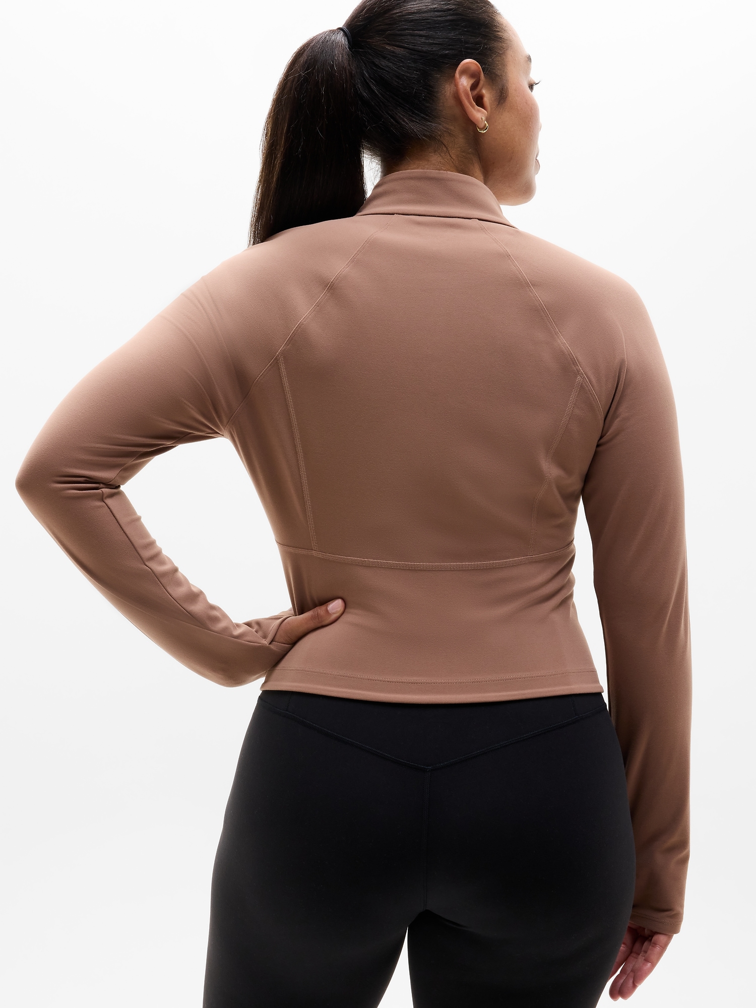 Женская куртка Athleta Salutation Crop, цвет: Каштаново-рыжий — фото 5