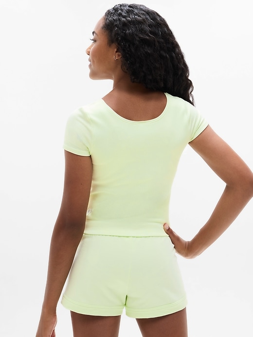 Image number 2 showing, Athleta Girl Rise Above Rib Crop Tee