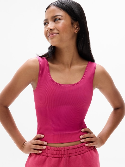 Image number 1 showing, Athleta Girl Rise Above Rib Crop Tank