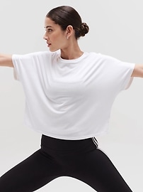 View product video. With Ease Crop Tee