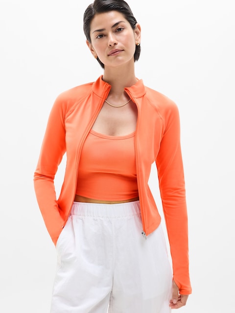 Salutation Crop Jacket - Orange