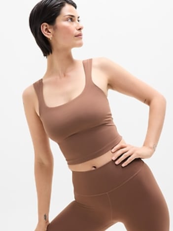 Transcend Square Neck Crop Sports Bra D-DD