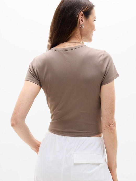 Image number 3 showing, Signature Rib Crop Tee
