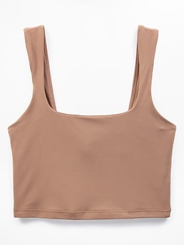 Transcend Square Neck Crop Sports Bra D-DD - Brown - image 3