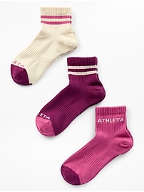 Image number 1 showing, Athleta Girl Everyday Quarter Crew Sock