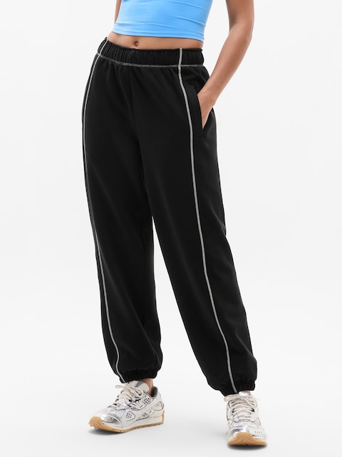 Forever Fleece High Rise Jogger - Black/Bone