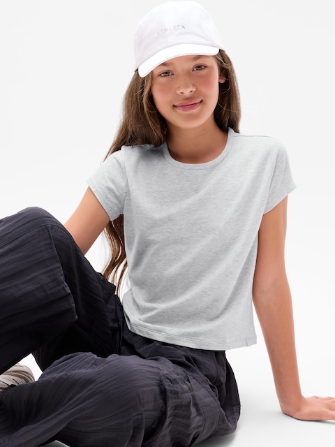 Athleta Girl Right Moves Core Tee - Gray