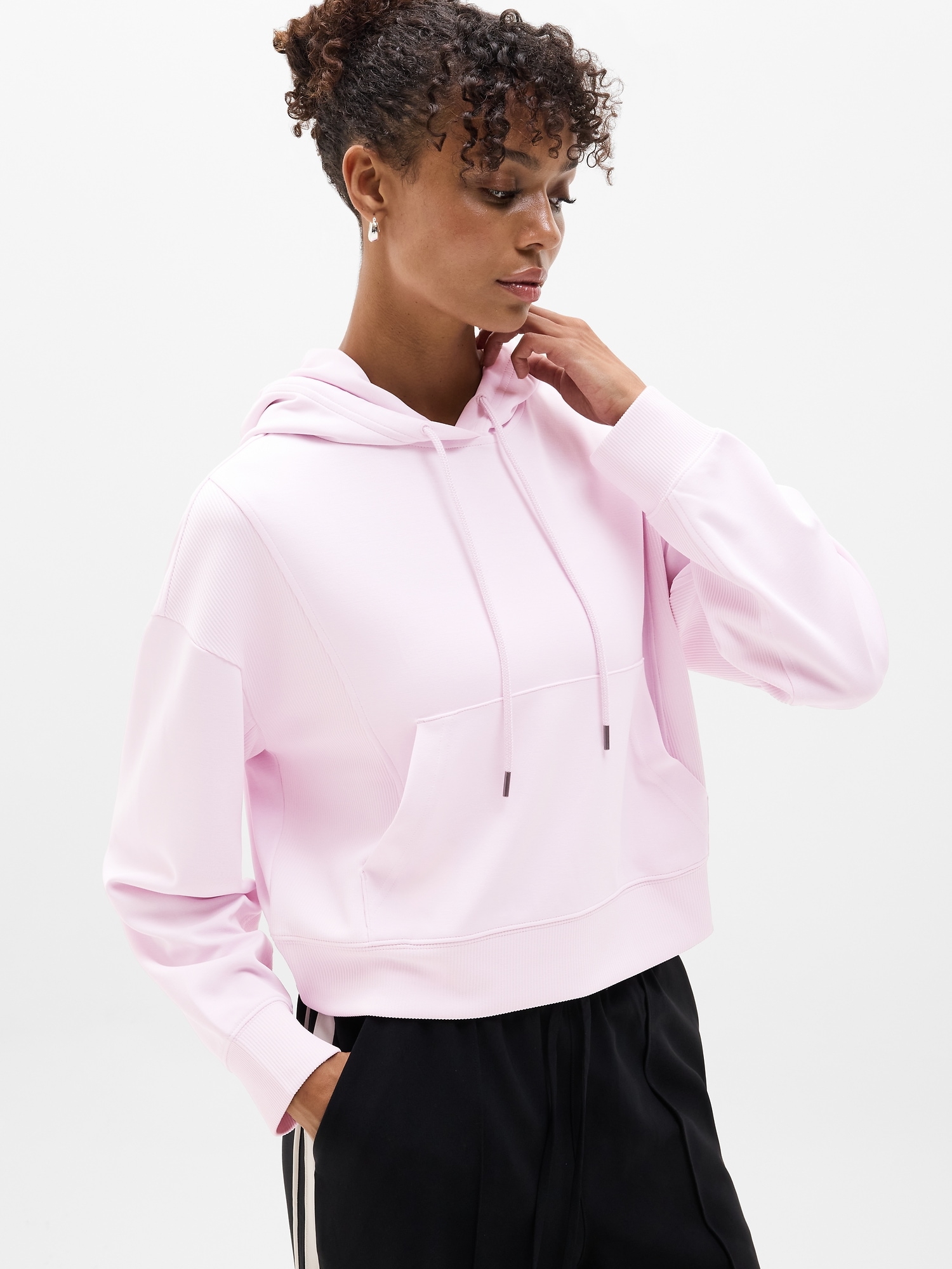 Athleta Seasoft Rib Hoodie In Yellow