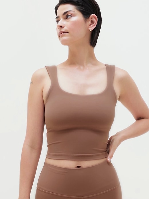 Image number 4 showing, Transcend Square Neck Crop Sports Bra D-DD