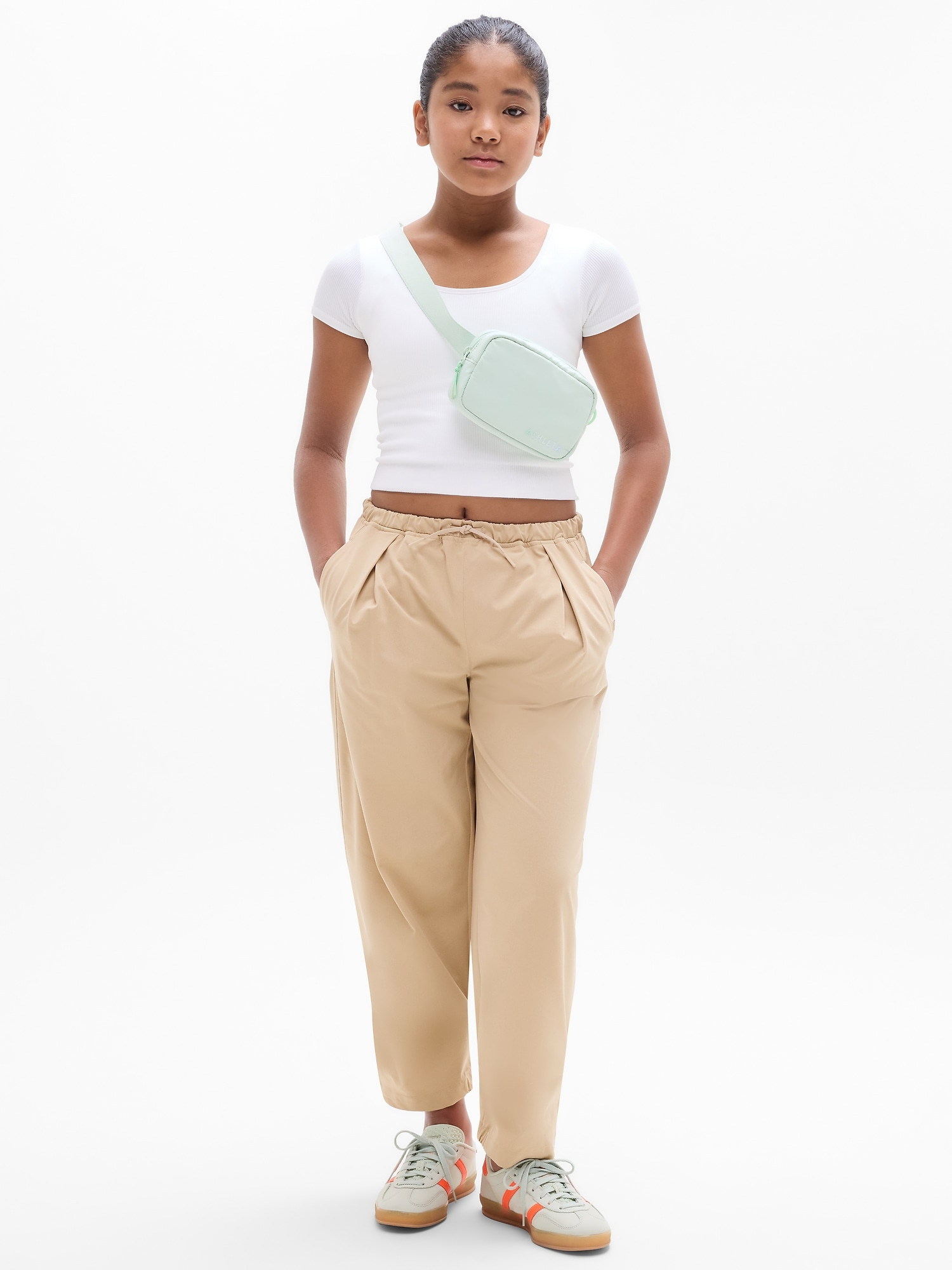 Athleta Girl Pleated Woven Jogger