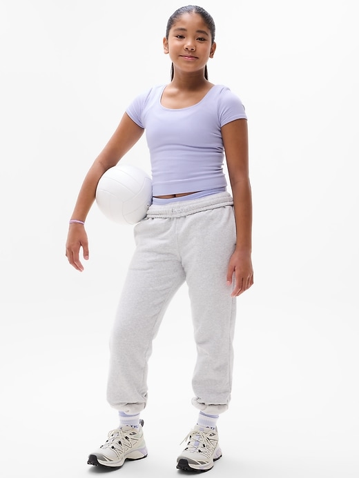 Image number 2 showing, Athleta Girl Rise Above Rib Crop Tee