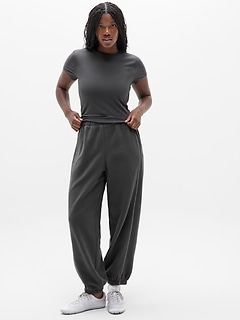 Athleta Signature Rib Crop Tee - Gray (Shadow Grey)