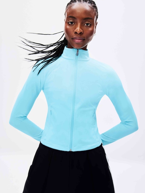 Salutation Crop Jacket - Blue