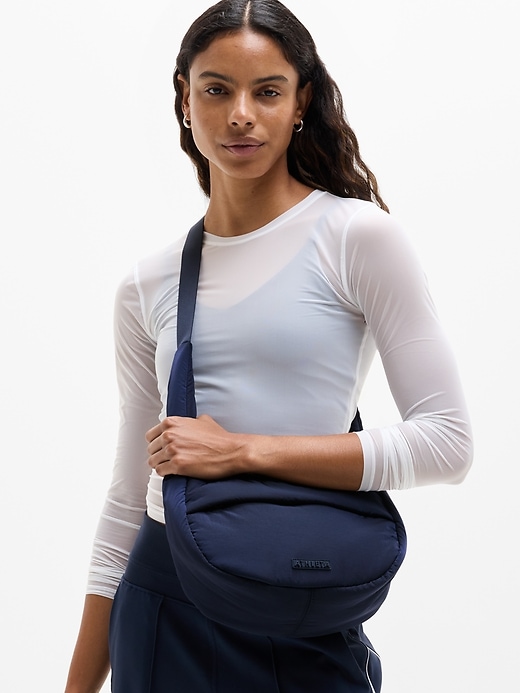 Image number 2 showing, All About Sheen Small Crossbody Hobo Bag