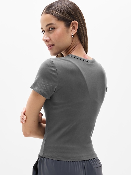 Image number 3 showing, Signature Rib Crop Tee