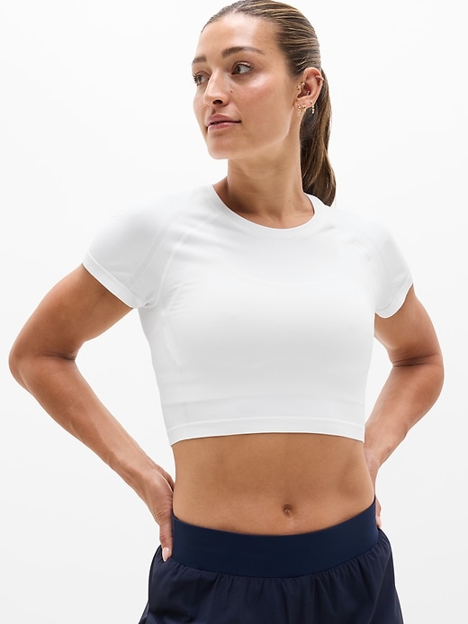 Image number 3 showing, Momentum Seamless Crop Tee 2.0