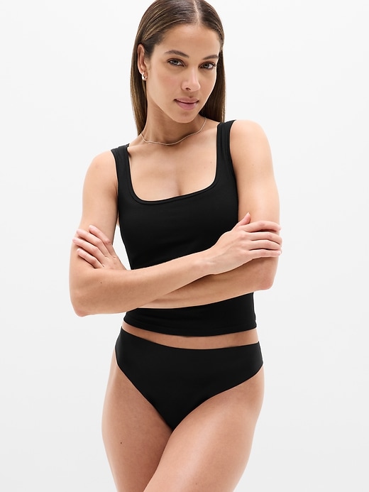 Image number 2 showing, Sleek Form No Show Thong Underwear 3-Pack