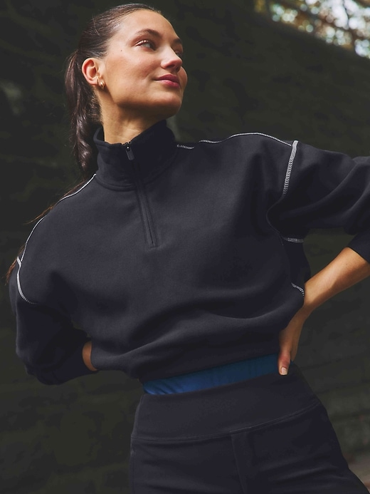 Image number 1 showing, Forever Fleece 1/2 Zip High Hip Sweatshirt