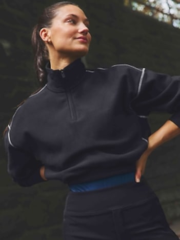 Forever Fleece 1/2 Zip High Hip Sweatshirt