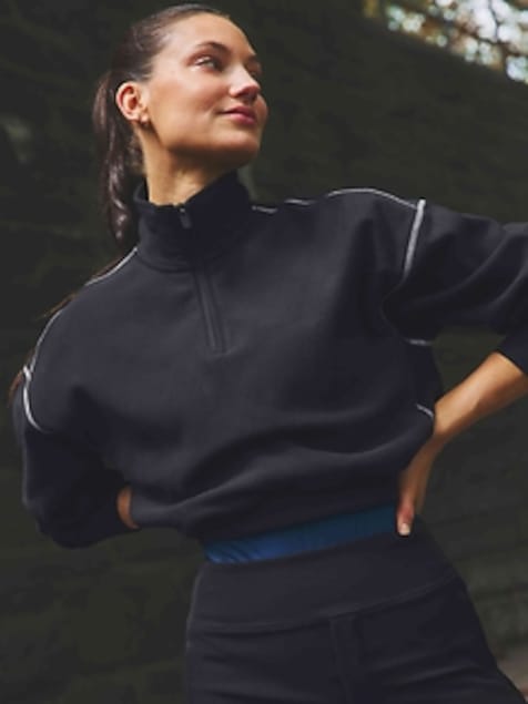 Forever Fleece 1/2 Zip High Hip Sweatshirt