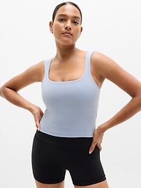 Image number 1 showing, Transcend Square Neck Crop Sports Bra D-DD