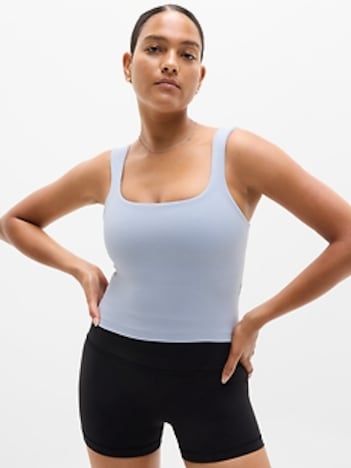 Transcend Square Neck Crop Sports Bra D-DD