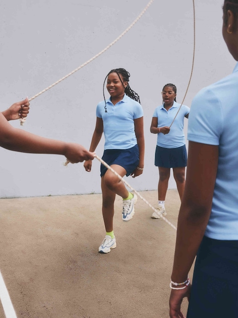 Athleta Girl School Day Polo - Sky Caramba