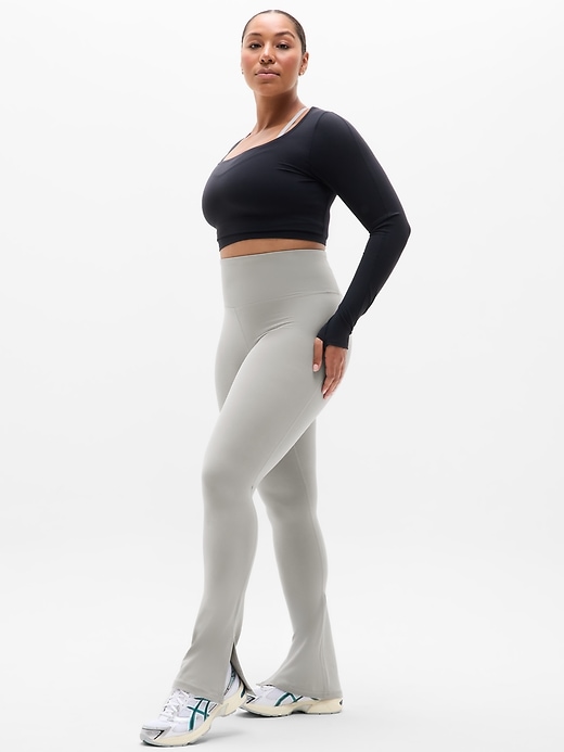 Image number 6 showing, Elation Ultra High Rise Split Slim Flare Pant