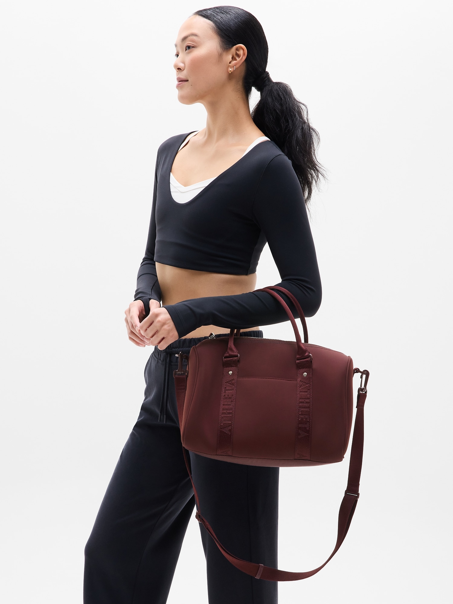 Athleta Diem Speedster In Burgundy