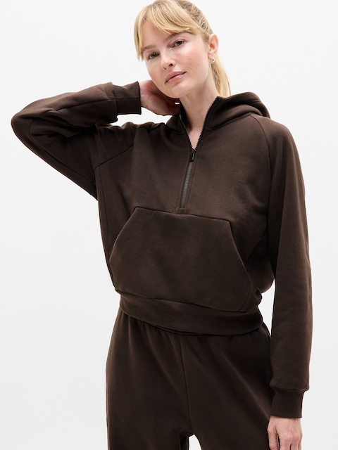 Forever Fleece 1/2 Zip Hoodie - Truffle