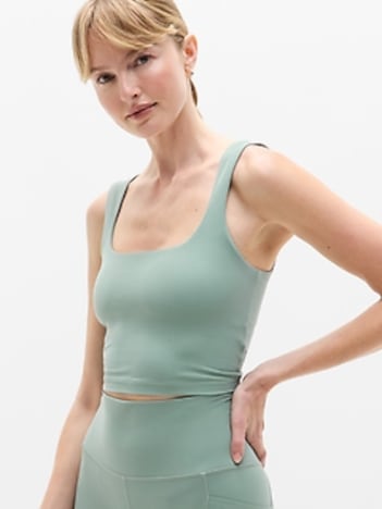 Transcend Square Neck Crop Sports Bra A-C