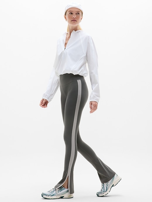 Image number 2 showing, Elation Ultra High Rise Sport Stripe Split Slim Flare