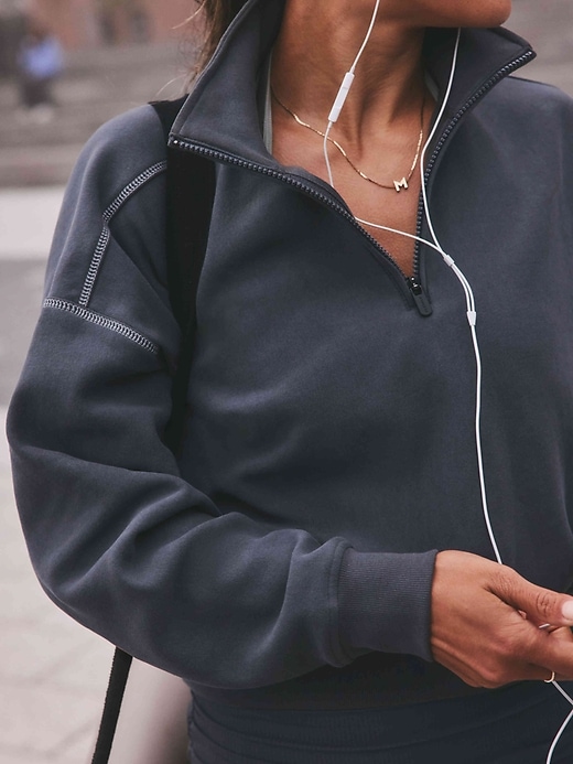 Image number 2 showing, Forever Fleece 1/2 Zip High Hip Sweatshirt