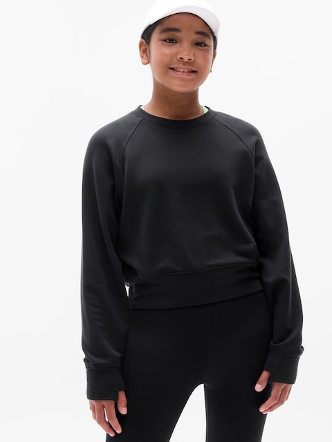 Athleta Girl All Day Crewneck Sweatshirt - Black