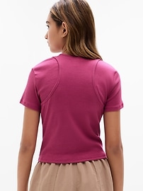 Image number 3 showing, Athleta Girl Right Moves Rib Double Up Tee