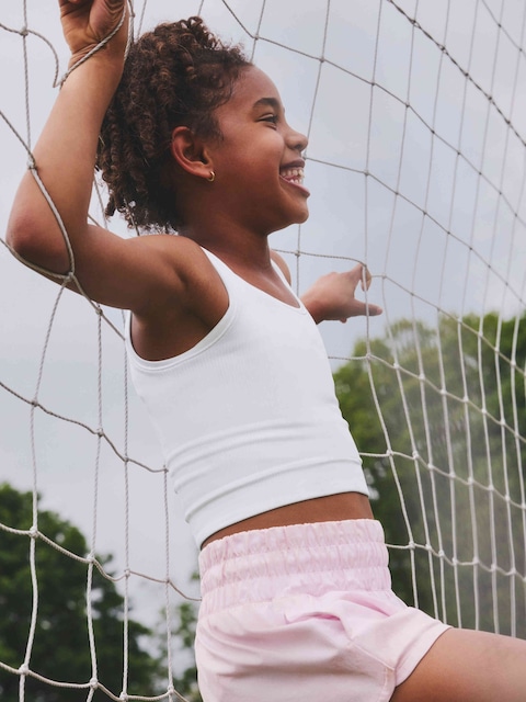 Athleta Girl Rise Above Rib Crop Tank - White