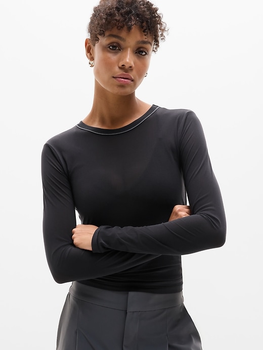 Image number 1 showing, Sheer Mesh Top
