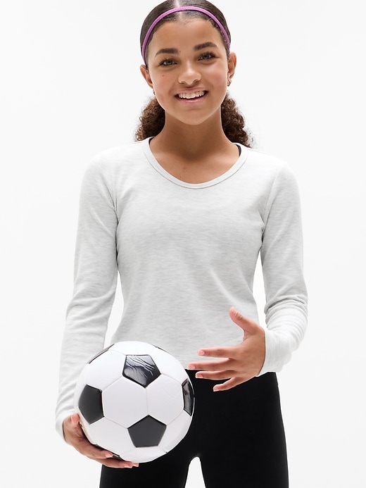 Image number 1 showing, Athleta Girl Rib Scoop Top