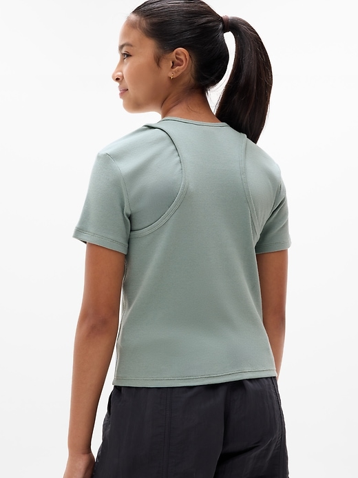 Image number 2 showing, Athleta Girl Right Moves Rib Double Up Tee