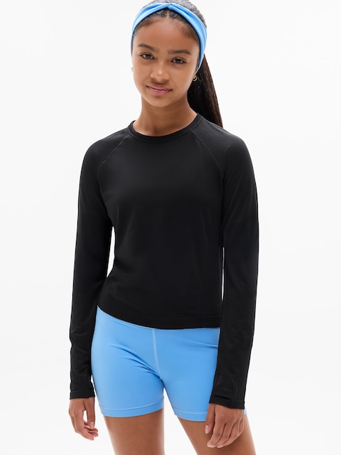 Athleta Girl Power Up Sport Length Top - Black