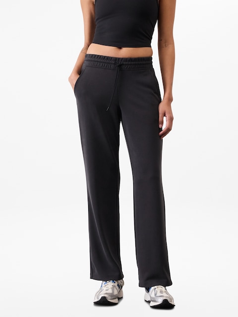 Seasoft Mid Rise Straight Pant - Black