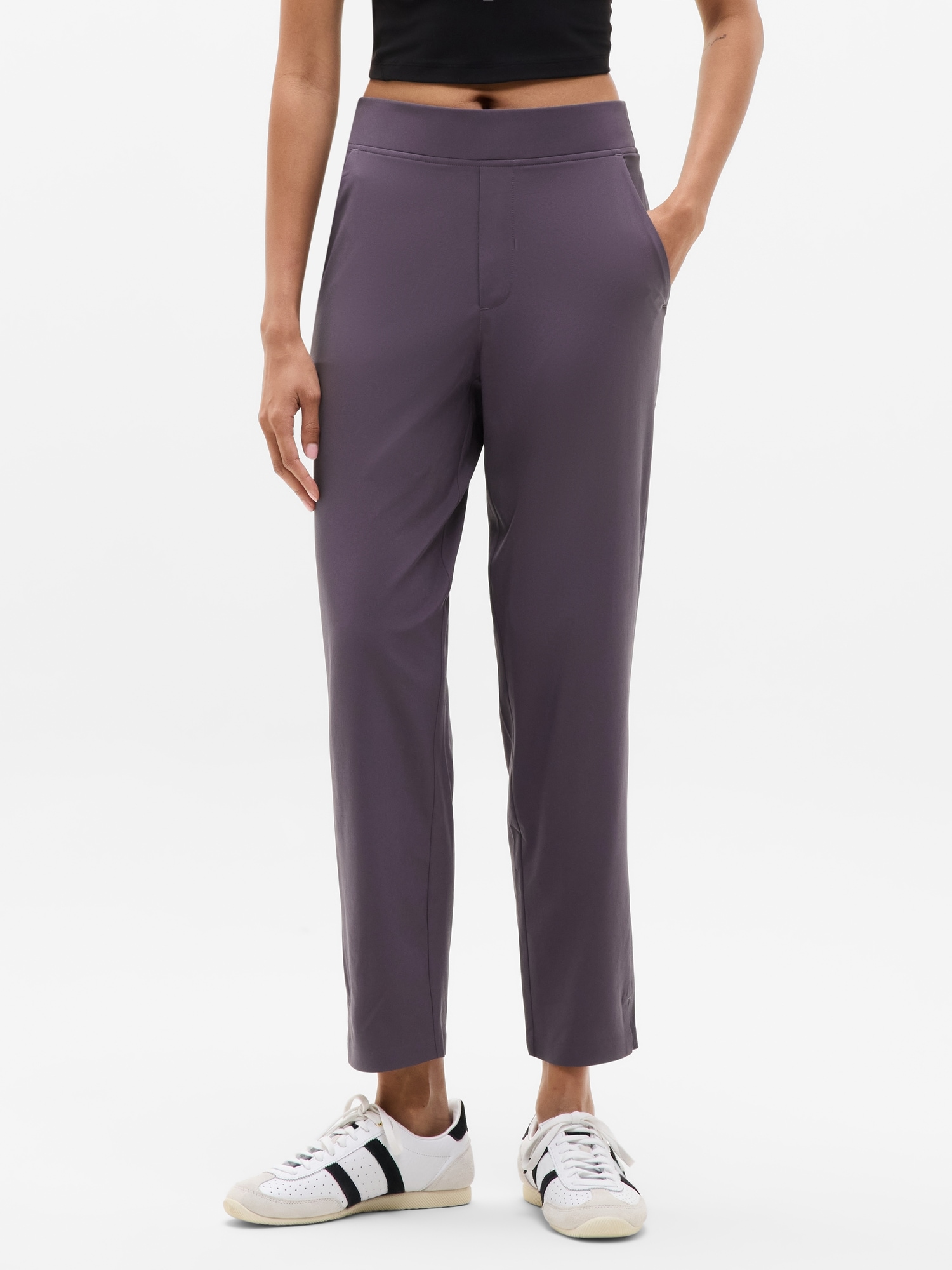 Athleta Brooklyn Mid Rise Ankle Pant In Purple